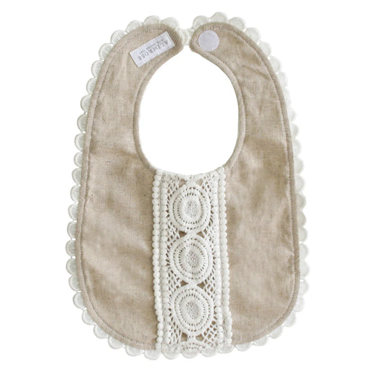 Alimrose Olivia Bib - Natural Linen
