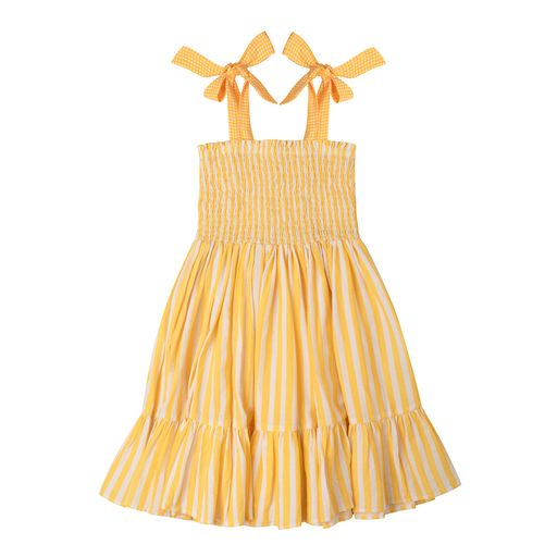 Kidsagogo Maura Dress Stripe: Yellow Stripe
