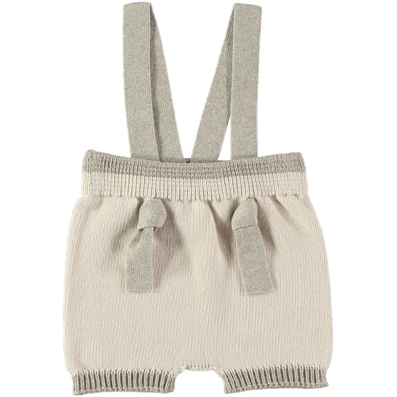 Li & Me Mae: Knit Shorts with Straps (Stone)