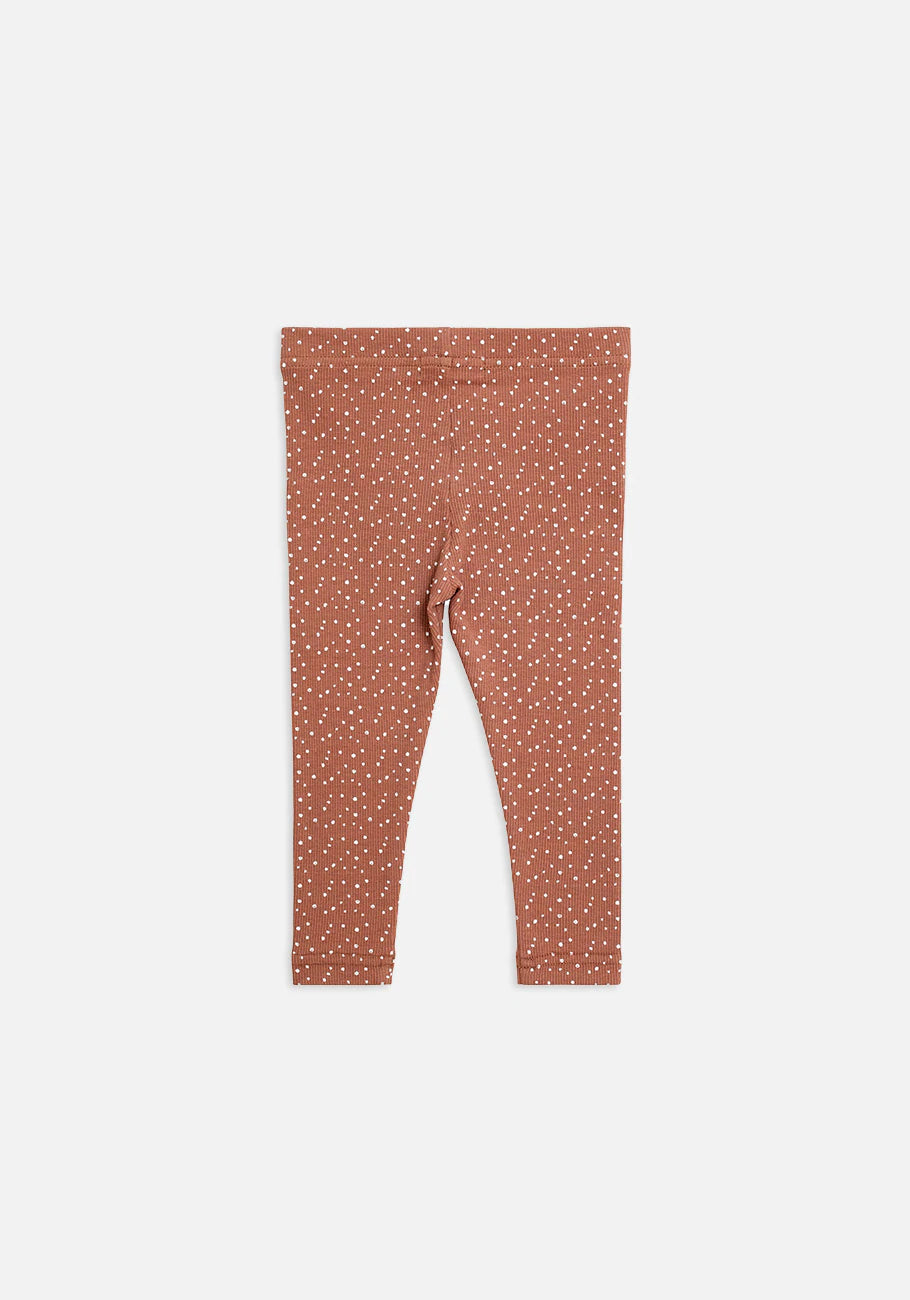 Miann & Co Organic Cotton Baby Basics - Leggings - Polka Dot Rib