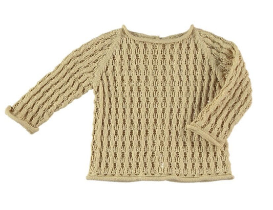 Li & Me Baly: Openwork Knit Sweater (Blondy)