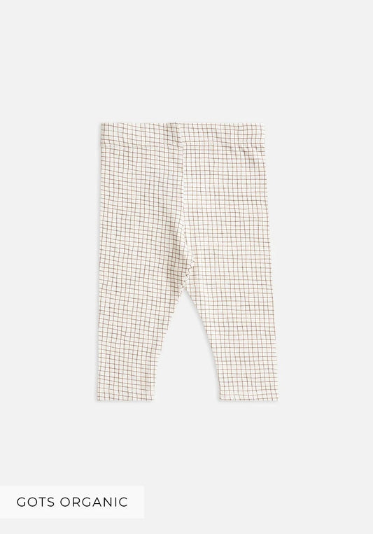 Miann & Co Organic Cotton Kids Basics - Legging - Cinnamon Grid