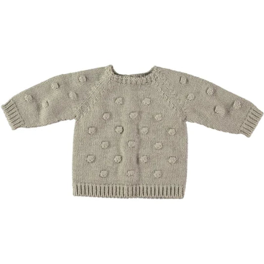Li & Me Lenny: Chickpea Knit Sweater (Stone)