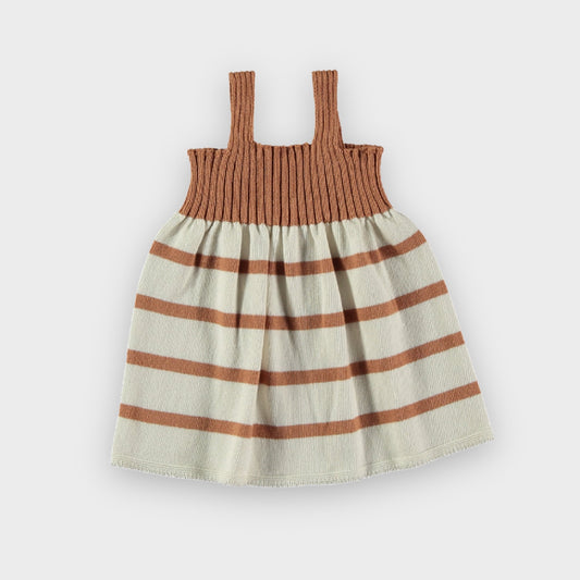 Li & Me Nicol: Striped Dress (Clay)