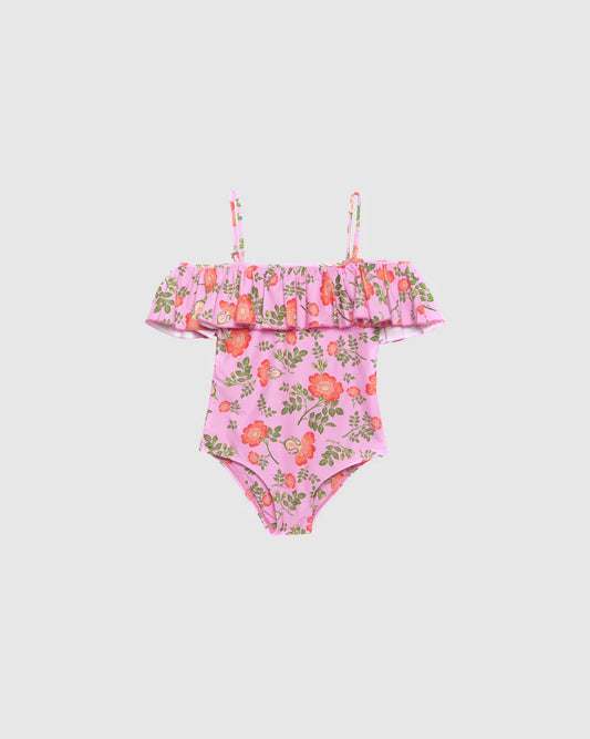 Coco and Ginger One Piece with Frill: Sorbet Dogwood Rose