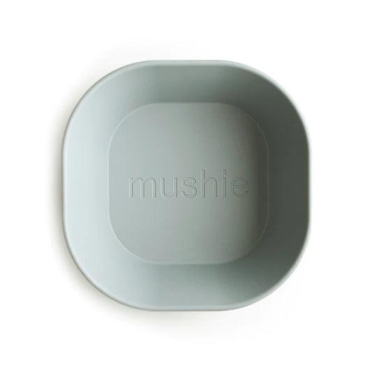 Mushie Square Dinnerware Bowl 2-Pack (Sage)
