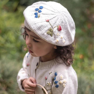 Shirley Bredal Strawberry Beret (Cotton): Marshmellow