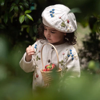 Shirley Bredal Strawberry Beret (Cotton): Marshmellow