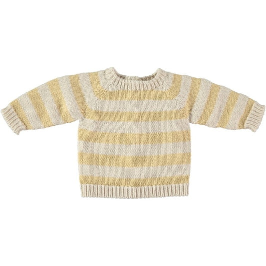 Li & Me Thomas: Maxi-Stripe Knit Sweater (Cream/Blondy)