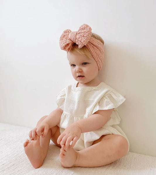 Bow So Cute Cloud Oversized Topknot - Blush