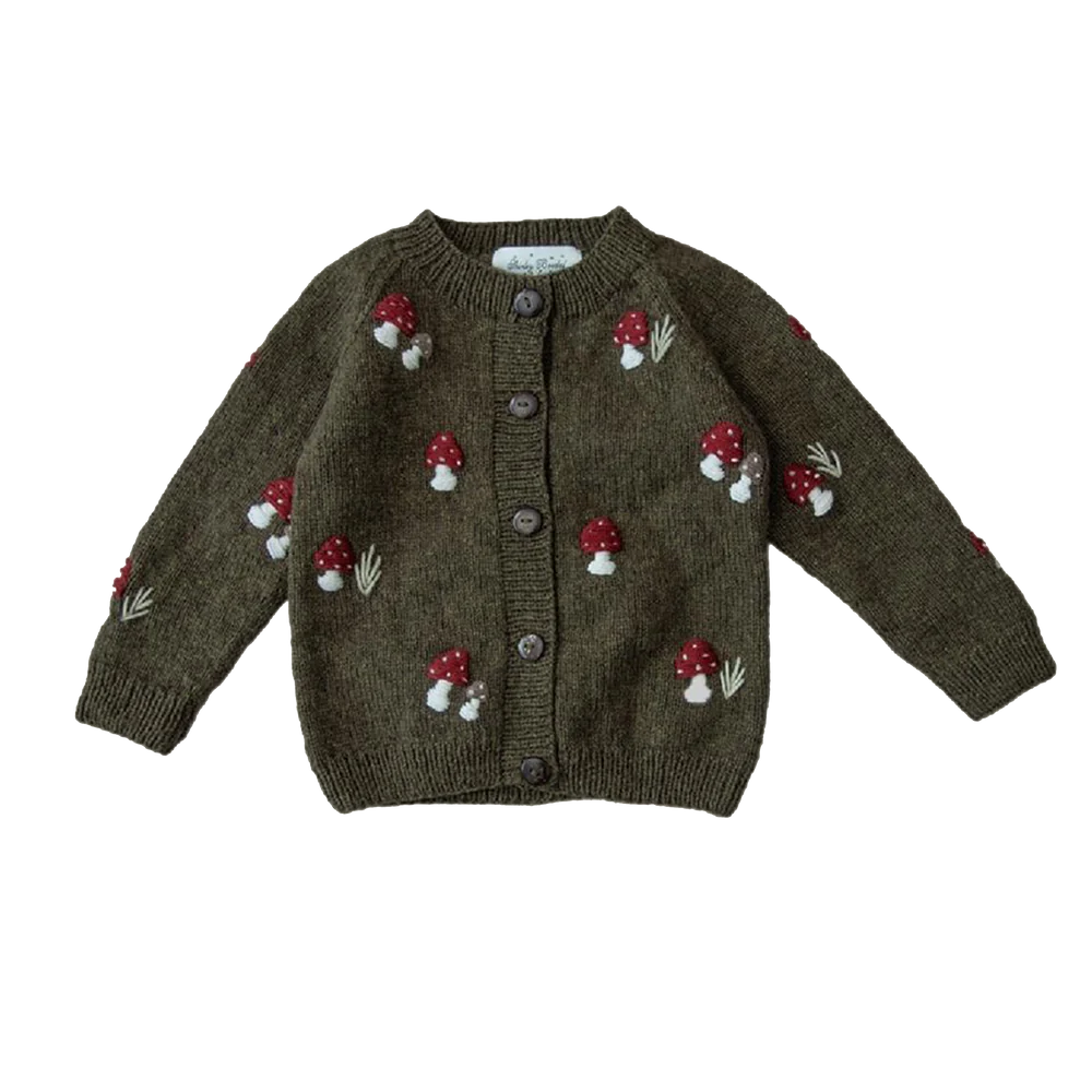 Shirley Bredal Mushroom Cardigan Pine