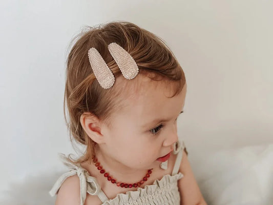 Bow So Cute Snap Clip Set - Champagne Shimmer